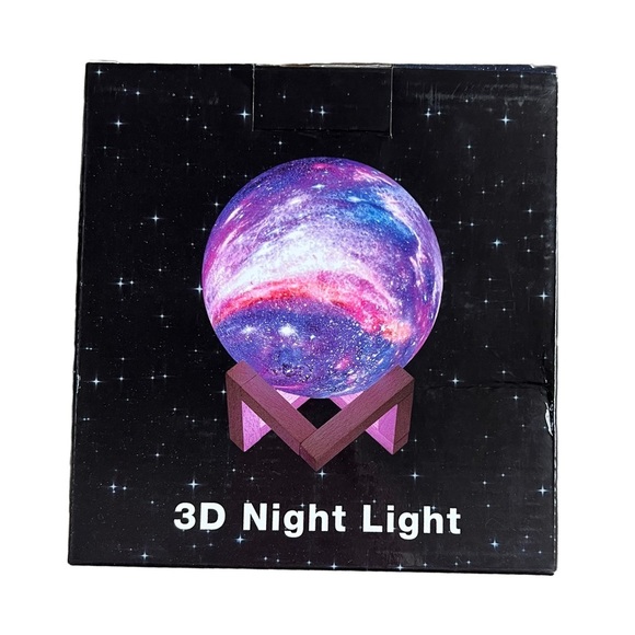 NWT BRIGHTWORLD 3D MOON / GALAXY LAMP WITH REMOTE - Picture 7 of 10